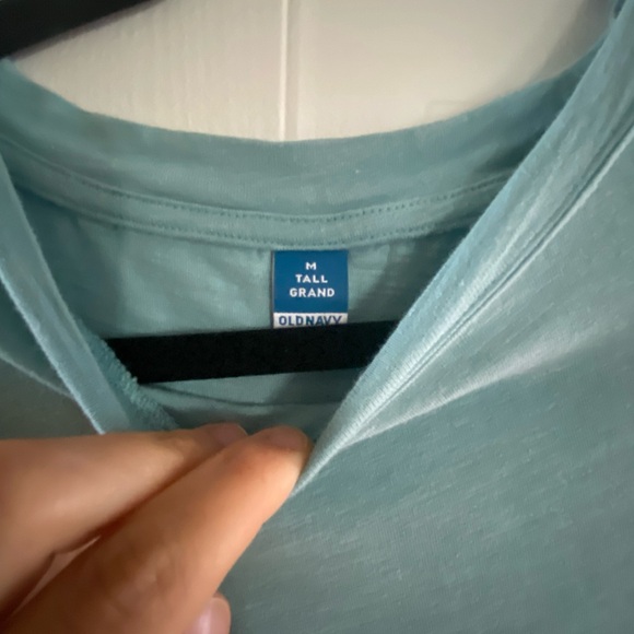 Old Navy Women Blue Tiered Dress Medium TALL - Picture 2 of 2